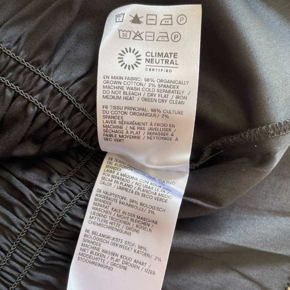 NEW Reformation Lauryn Elegant Cotton Black Top Bows | size 2 - Picture 10 of 11